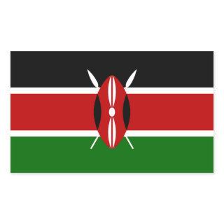 Kenya/Kenyan Flag Rectangular Sticker