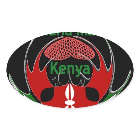 Kenya Oval Sticker