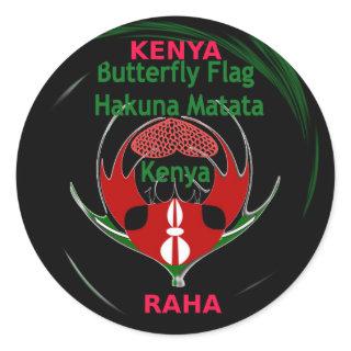Kenya Raha Hakuna Matata.jpg Classic Round Sticker