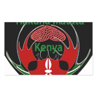 Kenya Rectangular Sticker