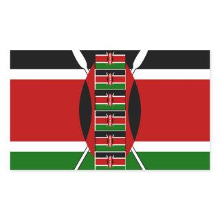 Kenya Seamless Flags Border Frames Art Print Rectangular Sticker