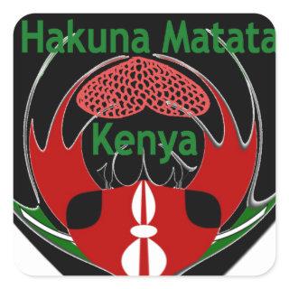 Kenya Square Sticker