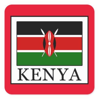 Kenya Square Sticker