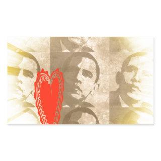 Kenya We Love You Lovely Perspective Art Design Rectangular Sticker