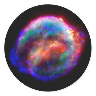 Kepler's Supernova Remnant NASA Hubble Space Photo Classic Round Sticker