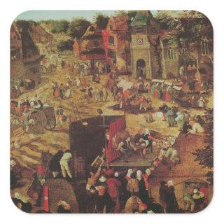 Kermesse with Theatre and Procession Square Sticker