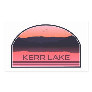 Kerr Lake Virginia North Carolina Red Sunrise Rectangular Sticker