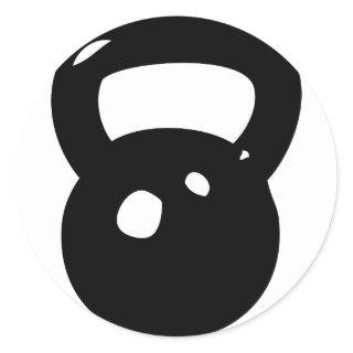 Kettlebell Workout Classic Round Sticker