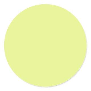Key Lime Solid Color Classic Round Sticker