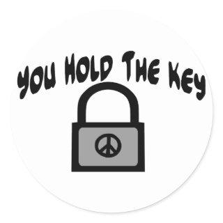Key To Peace Classic Round Sticker