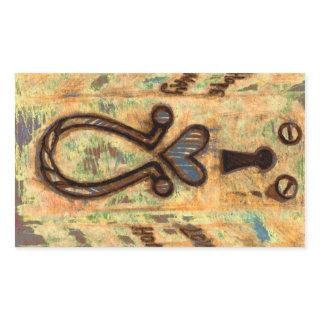 Keyhole & Heart Rectangular Sticker
