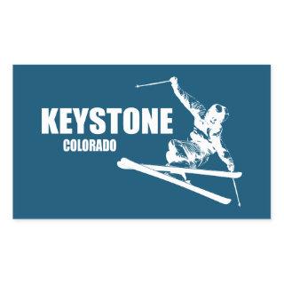 Keystone Colorado Skier Rectangular Sticker