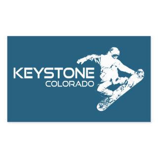 Keystone Colorado Snowboarder Rectangular Sticker