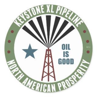 Keystone XL Pipeline Classic Round Sticker