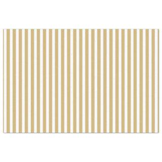 Khaki Beige and White Cabana Stripes Tissue Paper