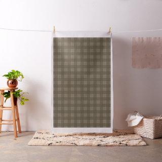 Khaki Green Plaid Pattern Fabric