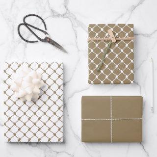 Khaki Palestinian Keffiyeh Pattern Design  Sheets