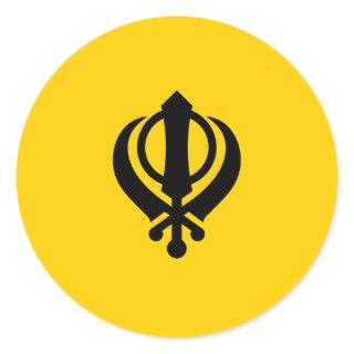 Khanda Sikhism Classic Round Sticker