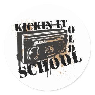 Kickin It Old School Classic Round Sticker
