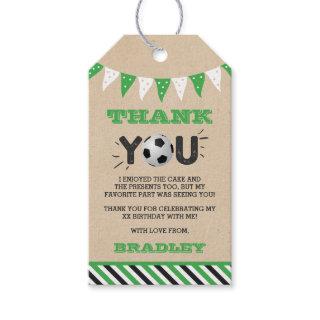 Kicking The Big One | Soccer 1st Birthday Gift Tags