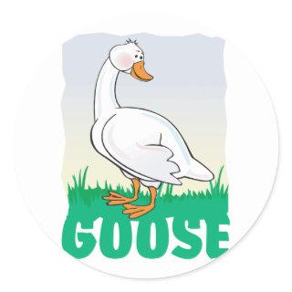 Kid Friendly Goose Classic Round Sticker