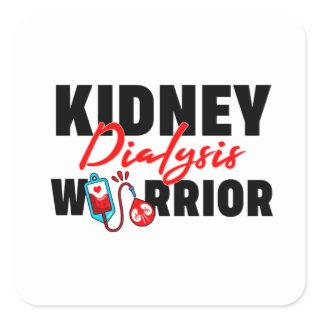 Kidney Dialysis Warrior Kidney Recipient Square Sticker