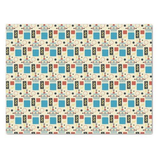 Kids Birthday Antique Robot Pattern Tissue Paper