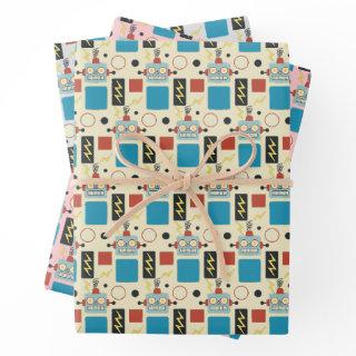 Kids Birthday Antique Robot Pattern  Sheets