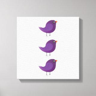 Kids cute birdy  canvas print