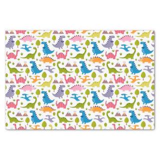 Kids Cute Colorful Dinosaurs Tissue Paper