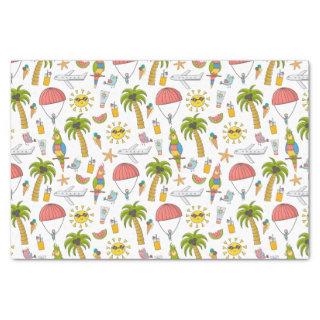 Kids Cute Tropical Vacation Adventure Tissue Paper