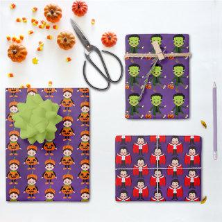 Kids’ Halloween Vampire, Pumpkin, & Frankenstein   Sheets