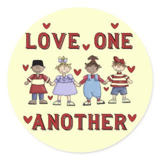 Kids Love One Another T-shirts and Gifts Classic Round Sticker