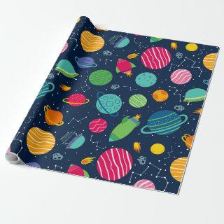Kids Outer Space Rockets Planets Constellations