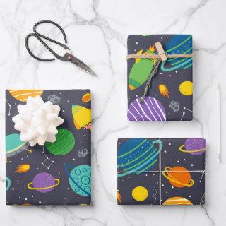 Kids Outer Space Rockets Planets Constellations  Sheets