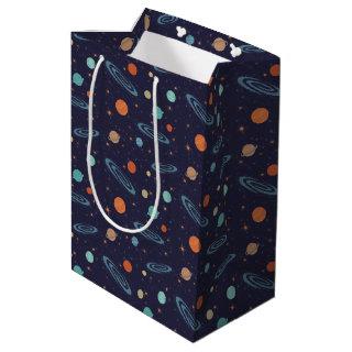 Kids Planets Solar System Galaxy Sparkling Stars Medium Gift Bag