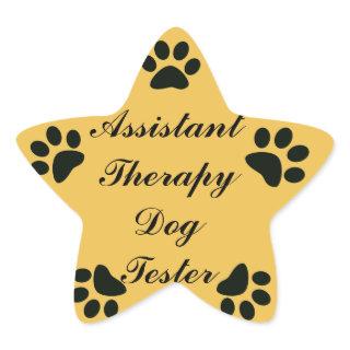 Kids Sticker~ Assistant Therapy Dog Tester Star Sticker