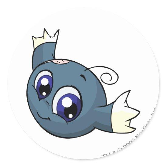 Kiko Blue Classic Round Sticker