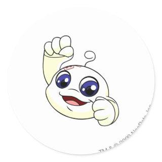 Kiko White Classic Round Sticker