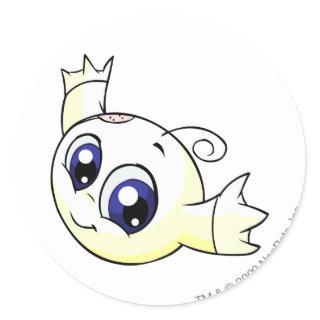 Kiko White Classic Round Sticker