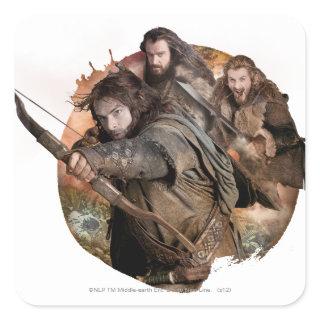 Kili, THORIN OAKENSHIELD™, and Fili Square Sticker