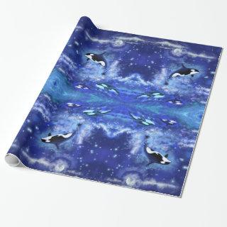 Killer Whale on Blue Full Moon