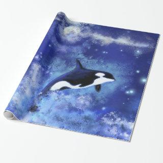 Killer Whale on Full Moon  Painting