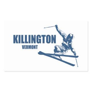 Killington Vermont Skier Rectangular Sticker
