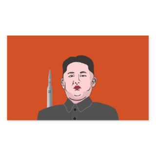 Kim Jong-un & nuclear missile Rectangular Sticker