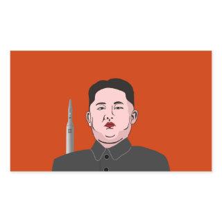 Kim Jong-un & nuclear missile Rectangular Sticker