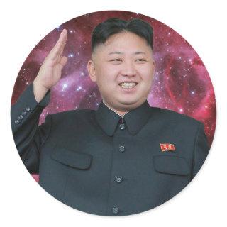 KIM JONG Un SpACEFORCE Classic Round Sticker