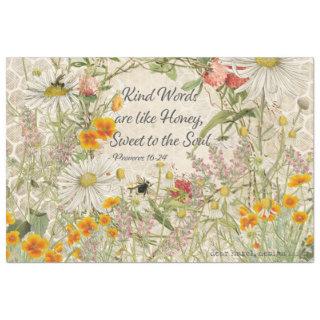 Kind Sweet Words Wildflower Decoupage Tissue Paper