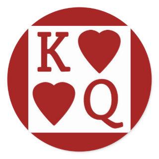 King and Queen of Hearts Stickers