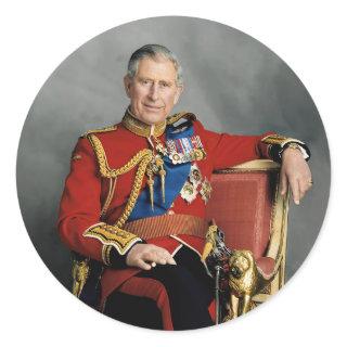 King Charles III Classic Round Sticker